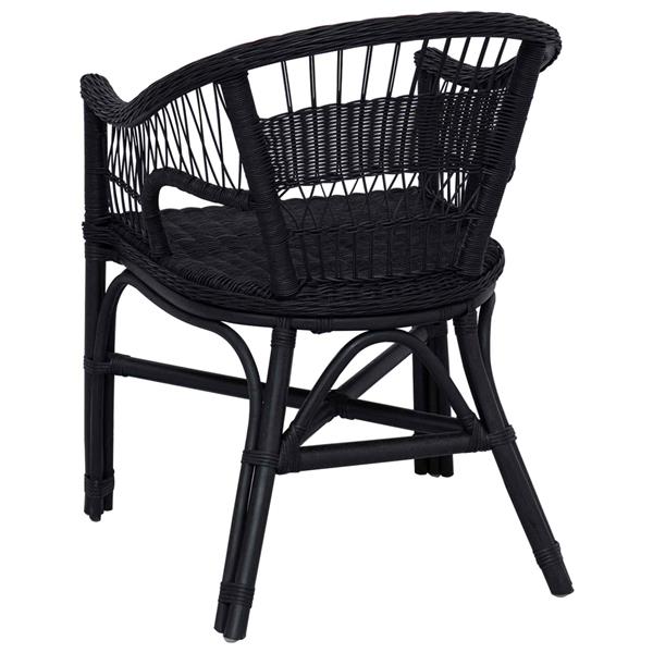 Grote foto vidaxl stapelstoel zwart 60 x 60 x 81 cm rattan huis en inrichting stoelen