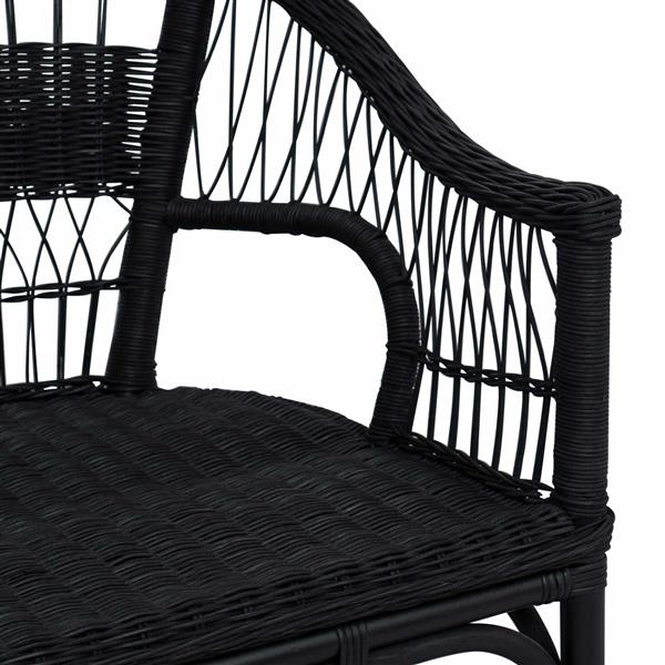 Grote foto vidaxl stapelstoel zwart 60 x 60 x 81 cm rattan huis en inrichting stoelen