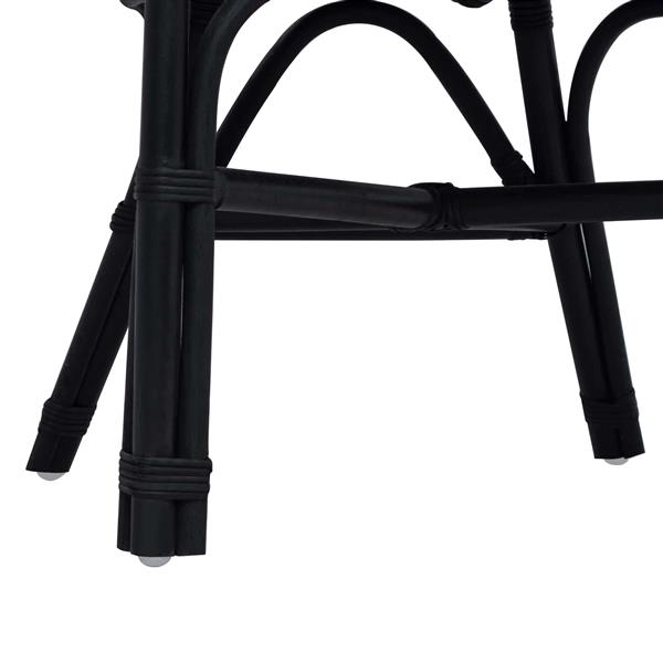 Grote foto vidaxl stapelstoel zwart 60 x 60 x 81 cm rattan huis en inrichting stoelen