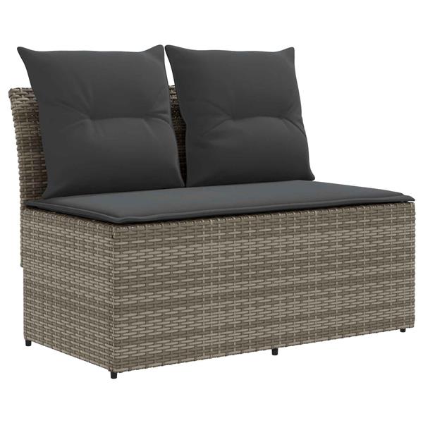 Grote foto vidaxl 2 stuk tuin middelste sofa met uitschuiftafel poly rattan tuin en terras tuinmeubelen