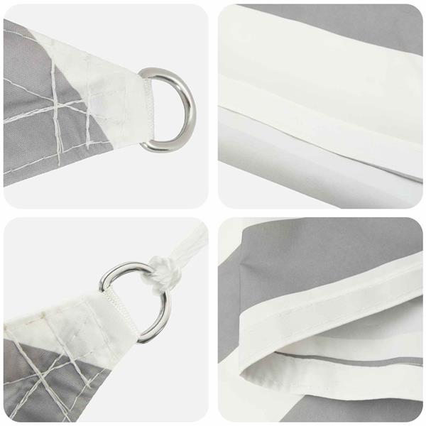 Grote foto vidaxl buiten zonneschaduwzeil lichtgrijs en wit. 3 6 x 3 6 x 3 6 m tuin en terras overige tuin en terras