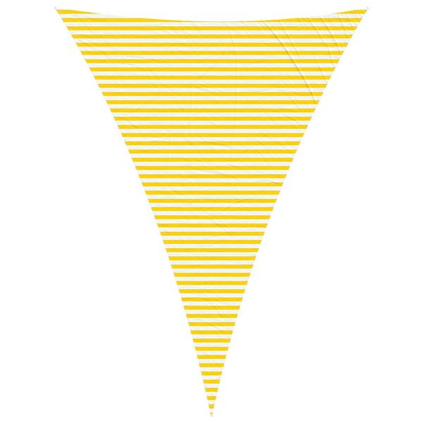 Grote foto vidaxl buiten zonneschaduwzeil geel en wit 5 x 7 x 7 m tuin en terras overige tuin en terras