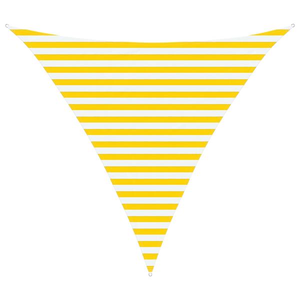 Grote foto vidaxl buiten zonneschaduwzeil geel en wit 3 x 3 x 3 m tuin en terras overige tuin en terras