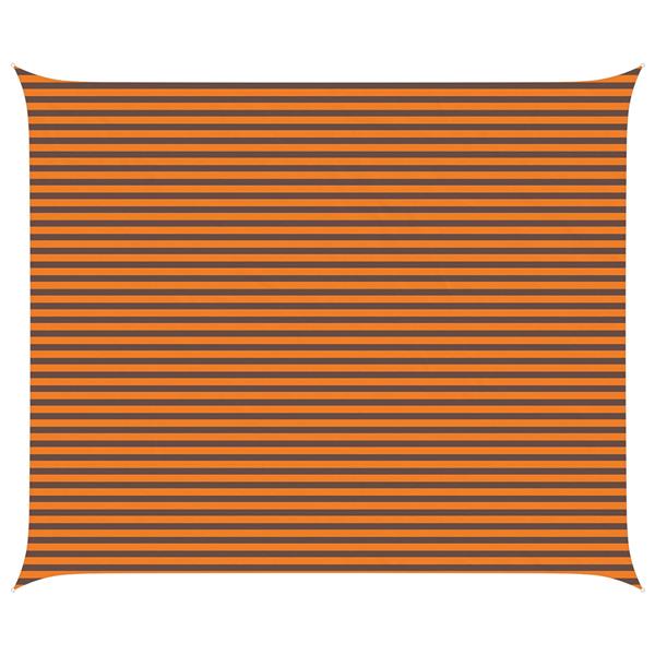 Grote foto vidaxl zonneschaduwzeil oranje en bruin 6 x 5 m 100 polyester oxford tuin en terras overige tuin en terras