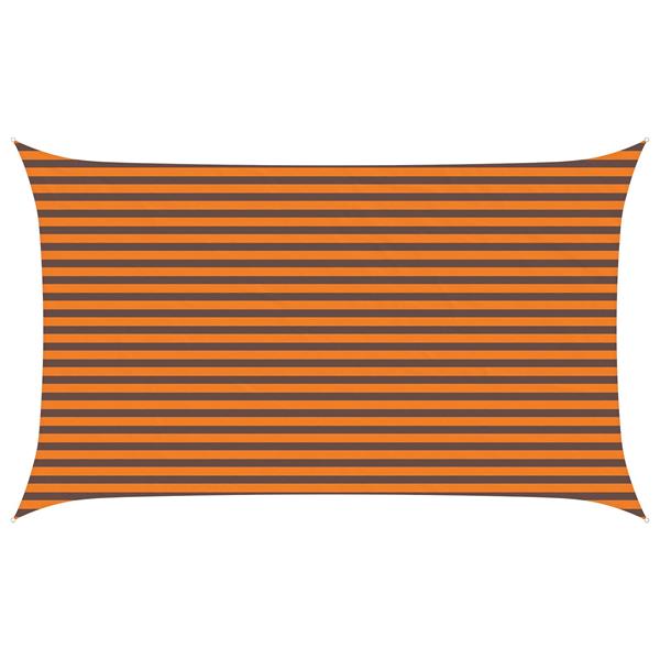 Grote foto vidaxl zonneschaduwzeil oranje en bruin 5 x 3 m 100 polyester oxford tuin en terras overige tuin en terras