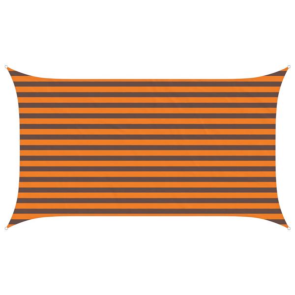 Grote foto vidaxl zonneschaduwzeil oranje en bruin 3 5 x 2 m tuin en terras overige tuin en terras