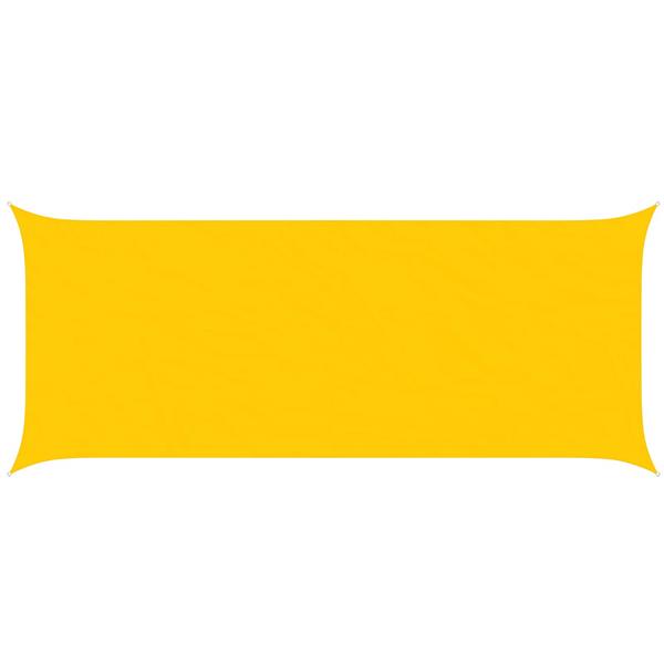 Grote foto vidaxl zonneschaduwzeil geel 6 x 2 5 m 100 polyester oxford tuin en terras overige tuin en terras