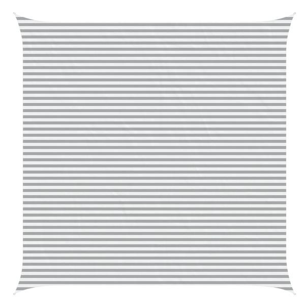 Grote foto vidaxl buiten zonneschaduwzeil lichtgrijs en wit. 6 x 6 m tuin en terras overige tuin en terras