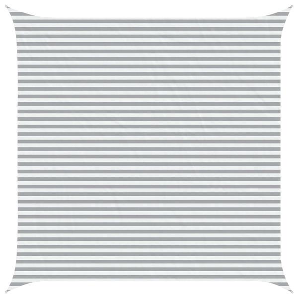 Grote foto vidaxl buiten zonneschaduwzeil lichtgrijs en wit. 5 x 5 m tuin en terras overige tuin en terras