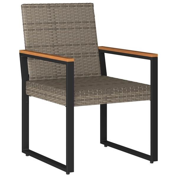 Grote foto vidaxl buitenmeubelset 4 pcs grijs en marineblauw poly rattan tuin en terras tuinmeubelen