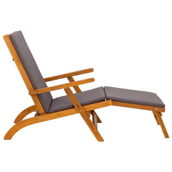 Grote foto vidaxl ligstoelkentingen en opvouwbare zonnebader 2 pcs grijs tuin en terras tuinmeubelen