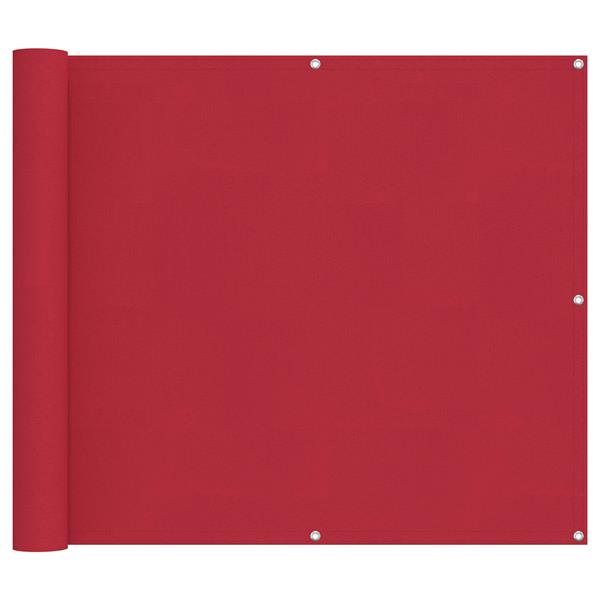 Grote foto vidaxl balkon scherm rood 90 x 200 cm oxford stof tuin en terras overige tuin en terras