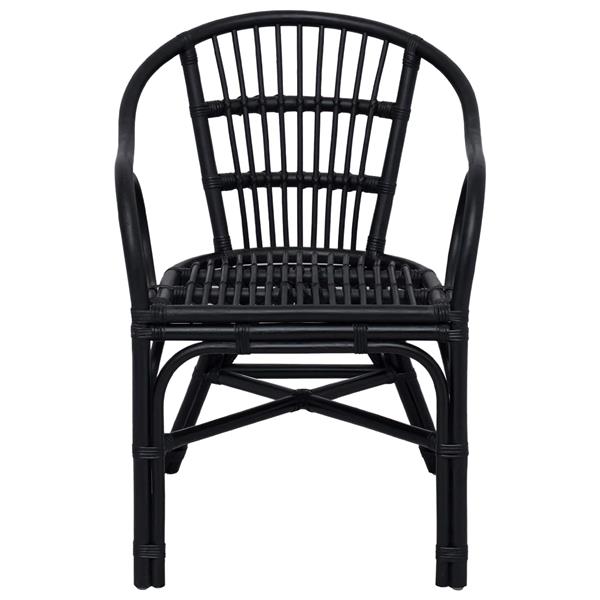 Grote foto vidaxl stapelstoel zwart 58 x 60 x 81 cm rattan huis en inrichting stoelen