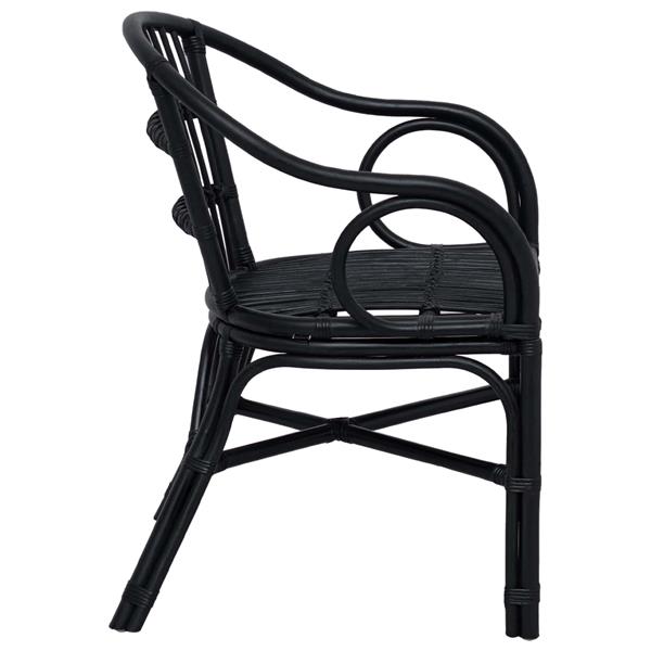 Grote foto vidaxl stapelstoel zwart 58 x 60 x 81 cm rattan huis en inrichting stoelen