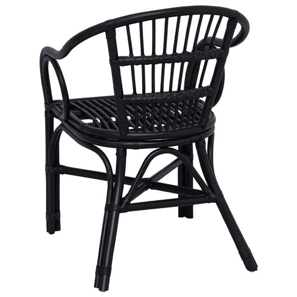 Grote foto vidaxl stapelstoel zwart 58 x 60 x 81 cm rattan huis en inrichting stoelen