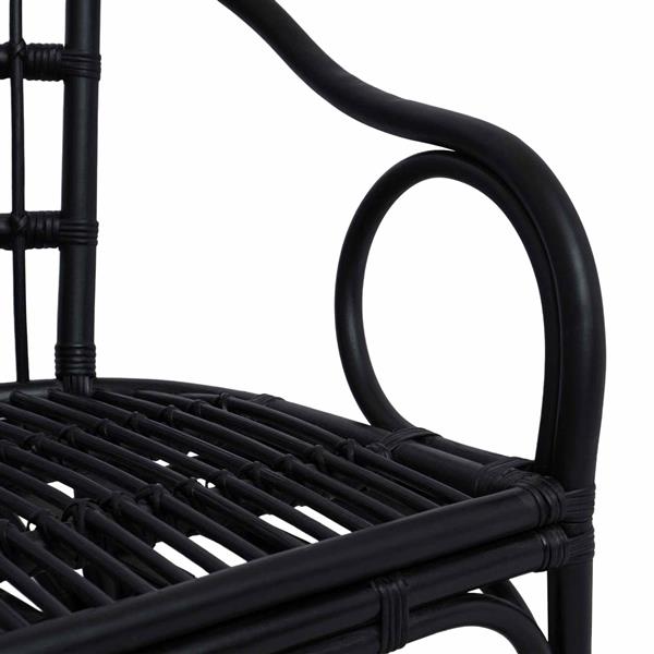 Grote foto vidaxl stapelstoel zwart 58 x 60 x 81 cm rattan huis en inrichting stoelen