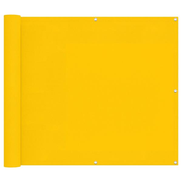 Grote foto vidaxl balkon scherm geel 100 x 200 cm oxford stof tuin en terras overige tuin en terras