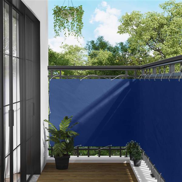 Grote foto vidaxl balkon scherm blauw 110 x 600 cm oxford stof tuin en terras overige tuin en terras