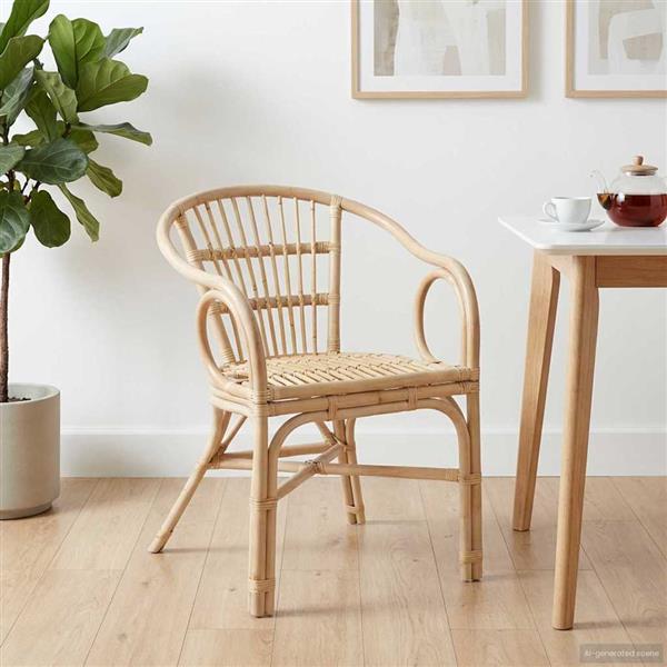 Grote foto vidaxl stapelstoel naturel 58 x 60 x 81 cm rattan huis en inrichting stoelen