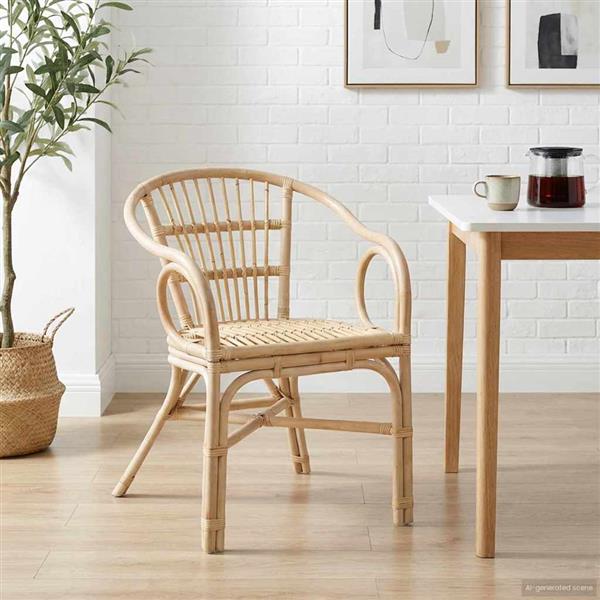 Grote foto vidaxl stapelstoel naturel 58 x 60 x 81 cm rattan huis en inrichting stoelen