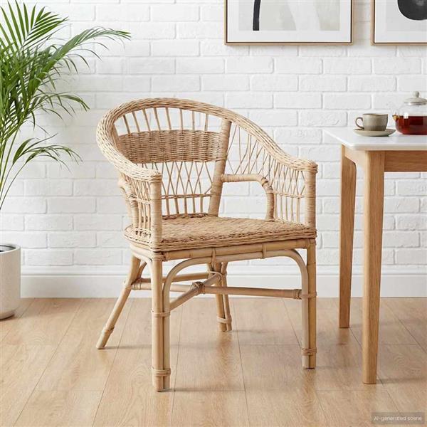 Grote foto vidaxl stapelstoel naturel 60 x 60 x 81 cm rattan huis en inrichting stoelen
