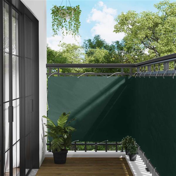 Grote foto vidaxl balkon scherm donkergroen 110 x 500 cm oxford stof tuin en terras overige tuin en terras