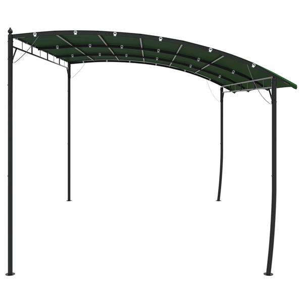 Grote foto vidaxl prieel 4 x 3 x 2 55 m groen stof en aluminium 180 tuin en terras overige tuin en terras