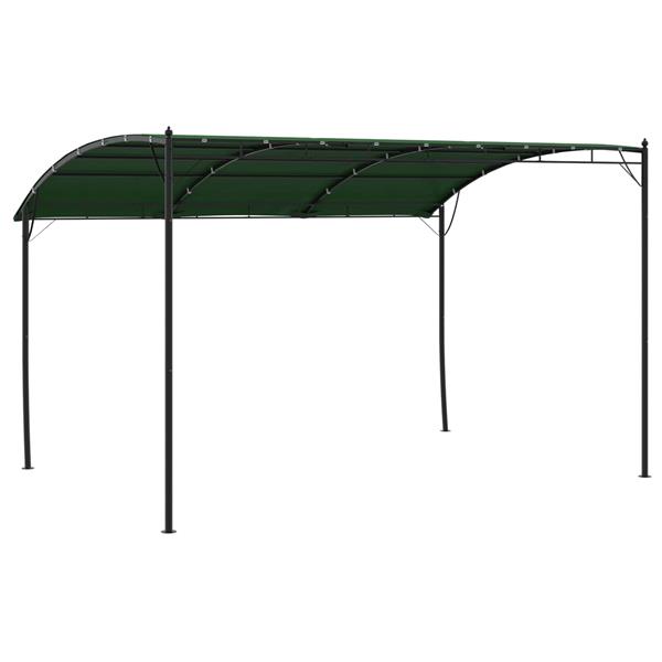 Grote foto vidaxl prieel 4 x 3 x 2 55 m groen stof en aluminium 180 tuin en terras overige tuin en terras