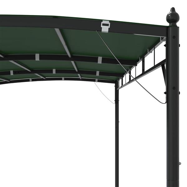 Grote foto vidaxl prieel 4 x 3 x 2 55 m groen stof en aluminium 180 tuin en terras overige tuin en terras