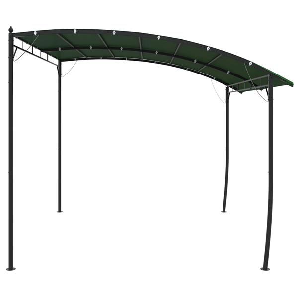 Grote foto vidaxl prieel 3 x 3 x 2 55 m groen stof en aluminium 180 tuin en terras overige tuin en terras