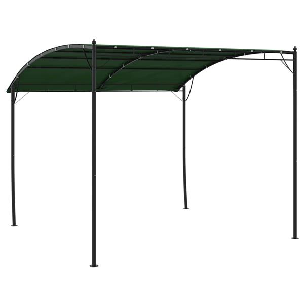 Grote foto vidaxl prieel 3 x 3 x 2 55 m groen stof en aluminium 180 tuin en terras overige tuin en terras