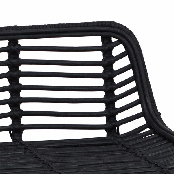 Grote foto vidaxl barkruk 2 pcs zwart 44 x 45 x 76 cm rattan en staal huis en inrichting krukken en barkrukken