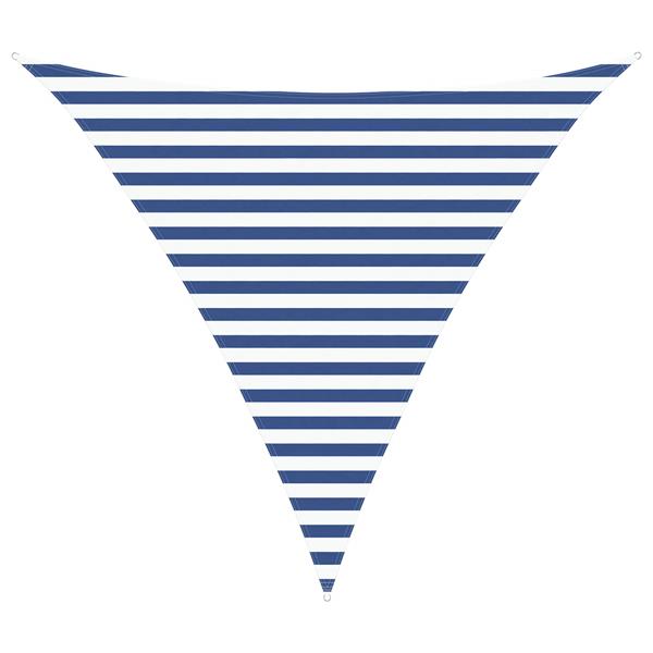 Grote foto vidaxl buiten zonneschaduwzeil blauw en wit 3 x 3 x 3 m tuin en terras overige tuin en terras