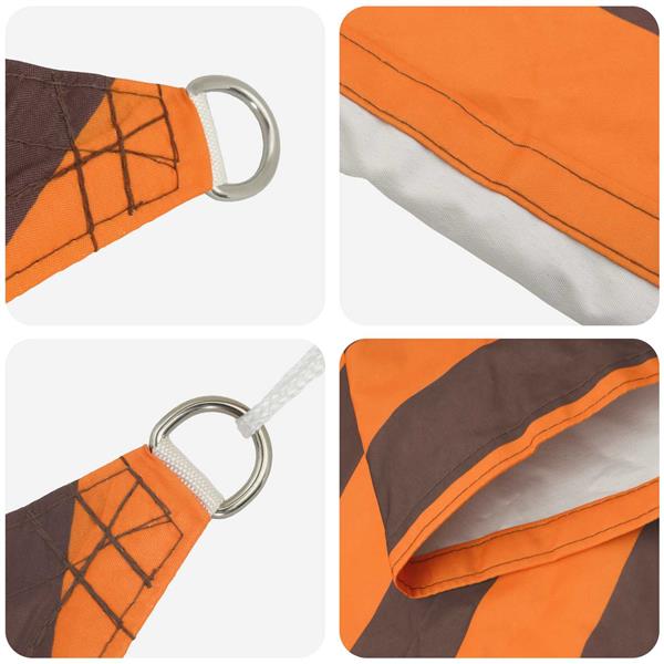 Grote foto vidaxl zonneschaduwzeil oranje en bruin 5 x 3 m 100 polyester oxford tuin en terras overige tuin en terras