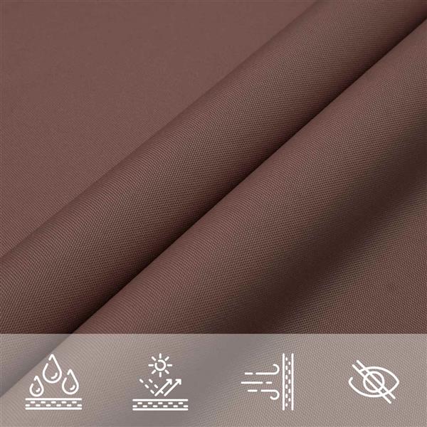 Grote foto vidaxl zonneschaduwzeil bruin 6 x 2 5 m 100 polyester oxford tuin en terras overige tuin en terras