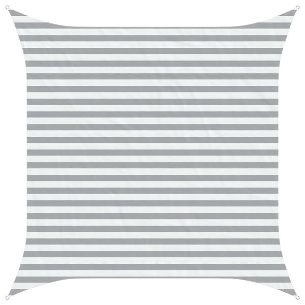 Grote foto vidaxl buiten zonneschaduwzeil lichtgrijs en wit. 3 x 3 m tuin en terras overige tuin en terras