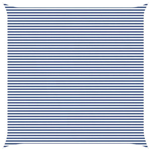 Grote foto vidaxl buiten zonneschaduwzeil blauw en wit 7 x 7 m tuin en terras overige tuin en terras