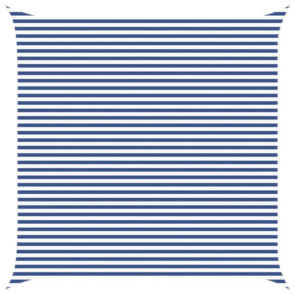Grote foto vidaxl buiten zonneschaduwzeil blauw en wit 5 x 5 m tuin en terras overige tuin en terras