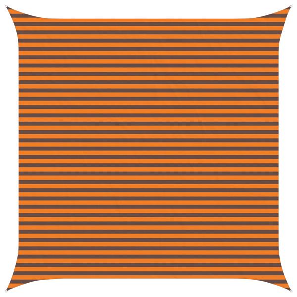 Grote foto vidaxl buiten zonneschaduwzeil oranje en bruin 4 5 x 4 5 m tuin en terras overige tuin en terras