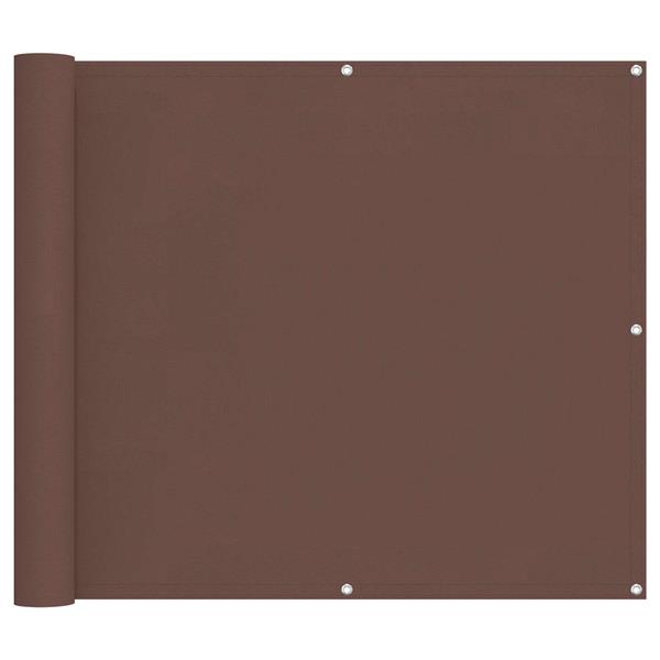 Grote foto vidaxl balkon scherm bruin 100 x 1000 cm oxford stof tuin en terras overige tuin en terras