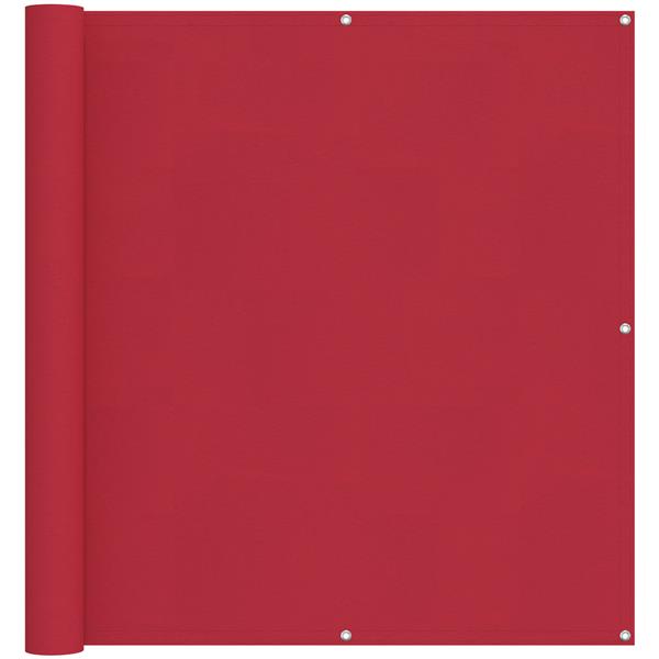 Grote foto vidaxl balkon scherm rood 110 x 800 cm oxford stof tuin en terras overige tuin en terras