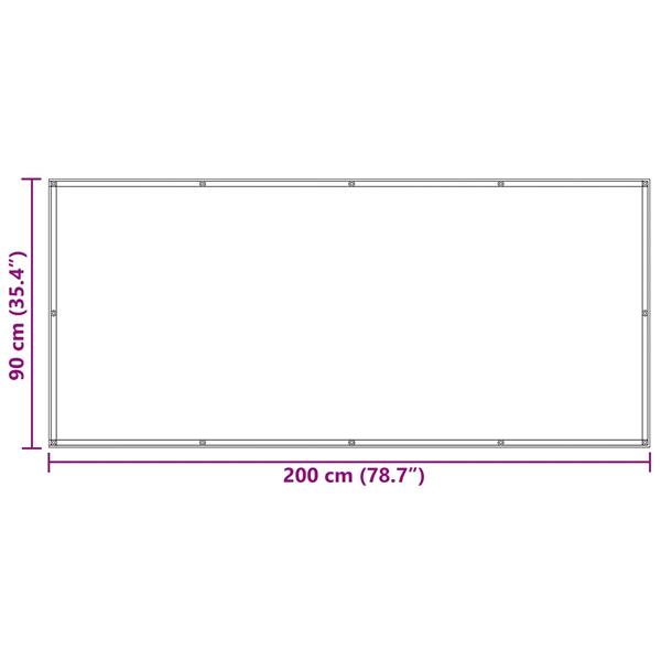 Grote foto vidaxl balkon scherm rood 90 x 200 cm oxford stof tuin en terras overige tuin en terras