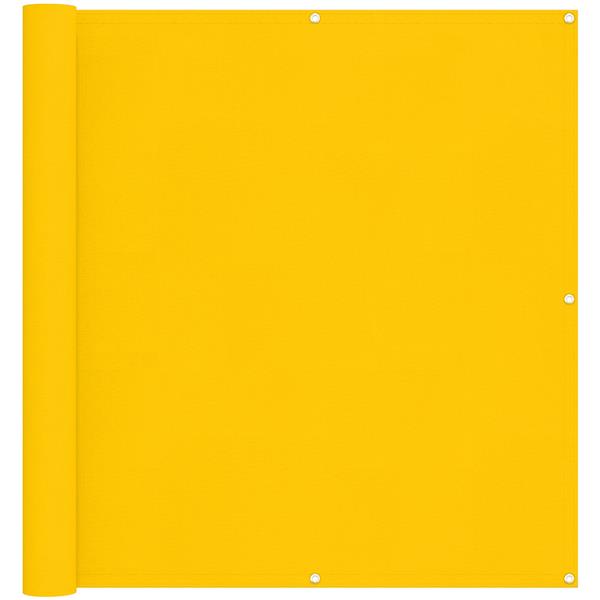 Grote foto vidaxl balkon scherm geel 110 x 500 cm oxford stof tuin en terras overige tuin en terras