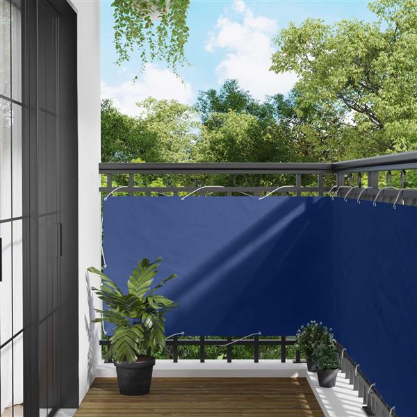 Grote foto vidaxl balkon scherm blauw 100 x 400 cm oxford stof tuin en terras overige tuin en terras