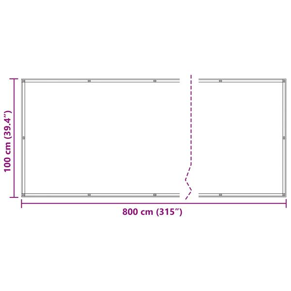 Grote foto vidaxl balkon scherm donkergroen 100 x 800 cm oxford stof tuin en terras overige tuin en terras