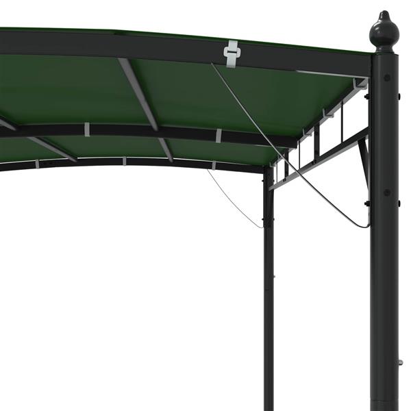 Grote foto vidaxl prieel 3 x 3 x 2 55 m groen stof en aluminium 180 tuin en terras overige tuin en terras