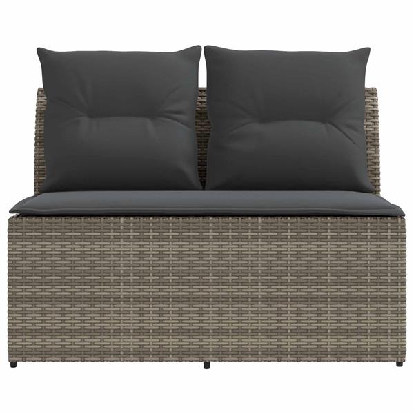 Grote foto vidaxl 2 stuk tuin middelste sofa met uitschuiftafel poly rattan tuin en terras tuinmeubelen