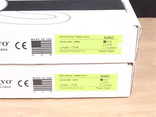 Grote foto shunyata research z tron alpha analog audio power cables 1 75 metre 2 available audio tv en foto onderdelen en accessoires