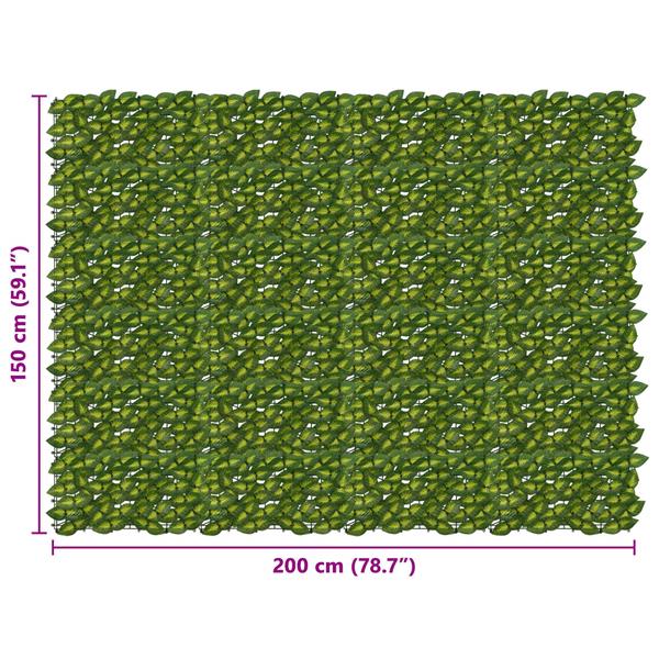 Grote foto vidaxl balkonscherm met bladeren groen en geel 200 x 150 cm tuin en terras overige tuin en terras