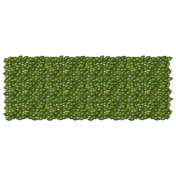 Grote foto vidaxl balkonscherm met bladeren groen en geel 200 x 75 cm tuin en terras overige tuin en terras